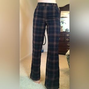 Women’s plaid flare pants size 2